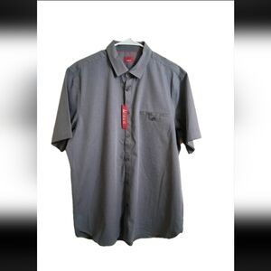 NWT ALFANI Slim Fit Stretch Casual 100% Cotton Bottom Down Shirt For Men Sz XL